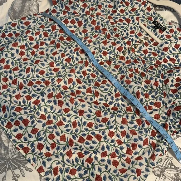 J.Crew Shirred popover top in rosewood floral CI523 - Picture 5 of 10